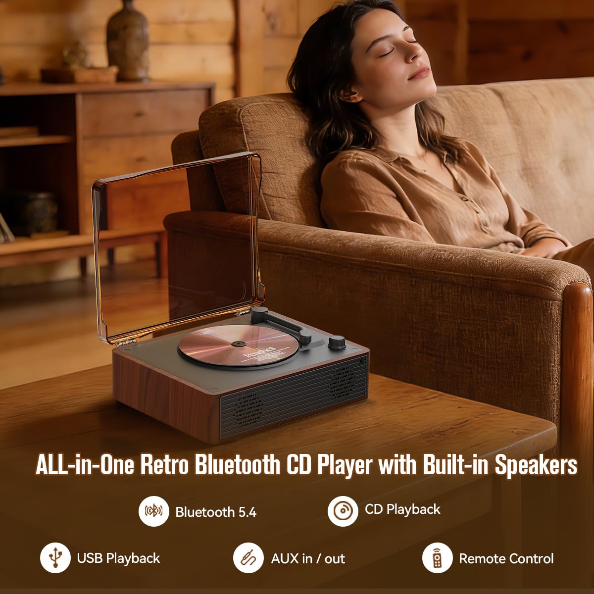 MANAYO X99 clear acrylic dust cover protects the CD lens during use.