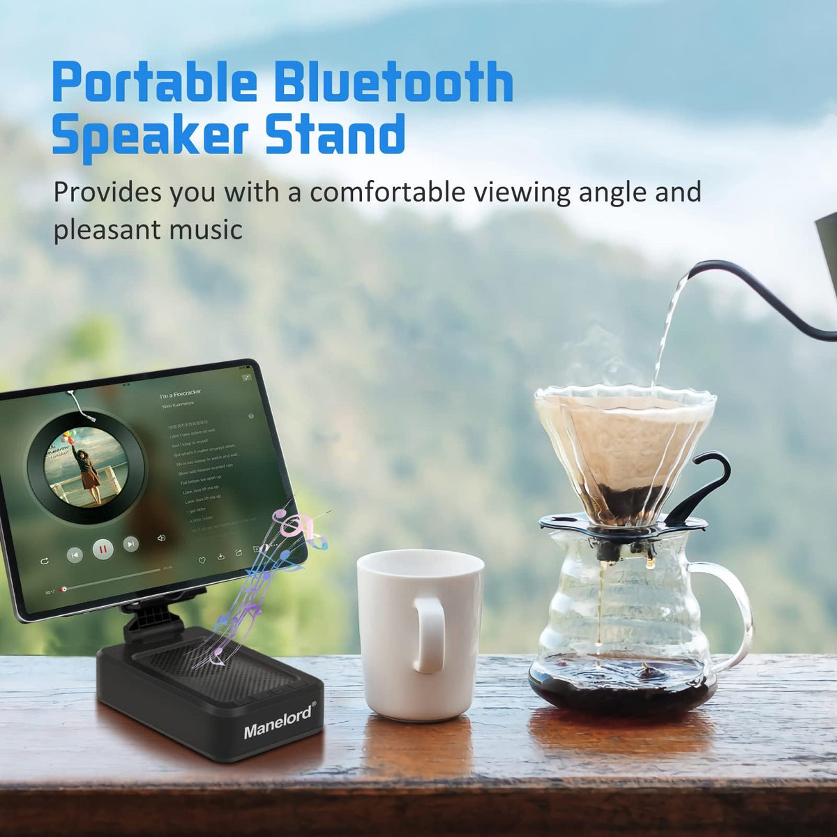 Manelord device-compatible stand supports phones and tablets securely