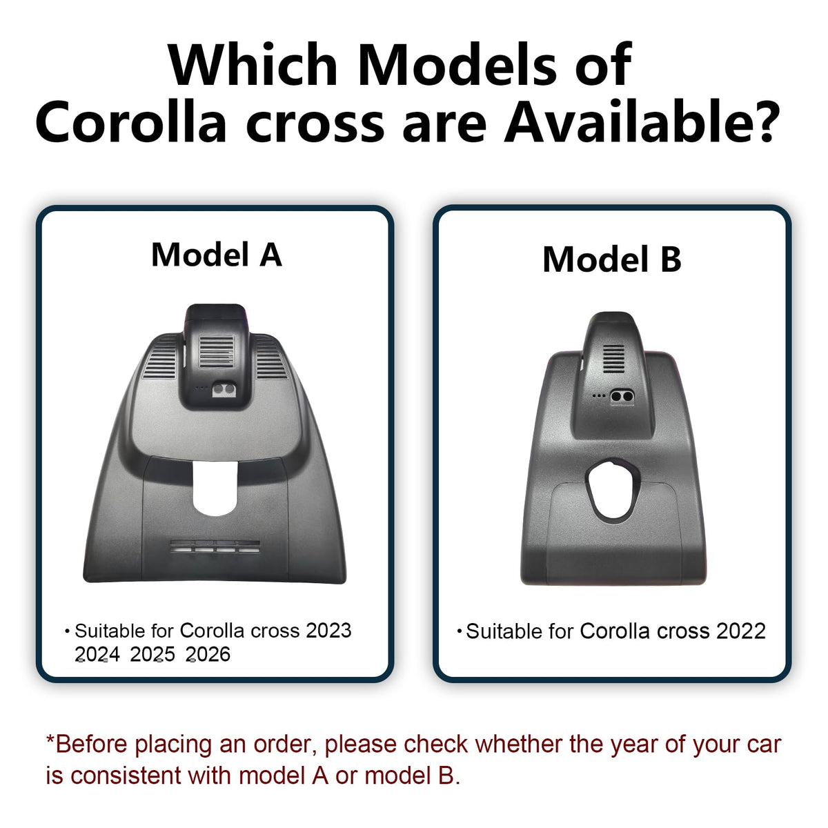 Mangoal dash cam wiring remains clean and concealed for Corolla Cross.