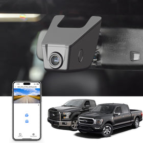 Mangoal 4K dash cam front view for Ford F-Series with crisp daytime footage