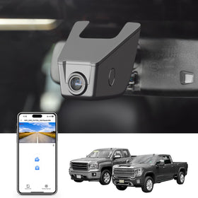 Mangoal 4K dash cam front view with OEM-like integration behind the mirror