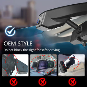 Mangoal dash cam loop recording and G-sensor protect important clips from overwriting.