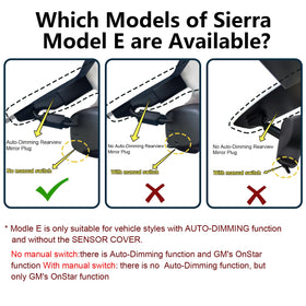 Mangoal dash cam installed behind rearview mirror for GMC Sierra clean wiring