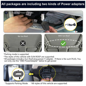 Loop recording with G-Sensor protects important clips from overwriting.