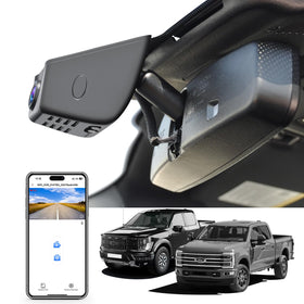 Mangoal F150 dash cam front view for crisp 4K footage