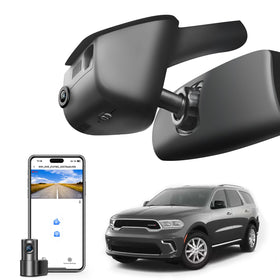 Mangoal front 4K dash cam in OEM-fit for Dodge Durango Model A.