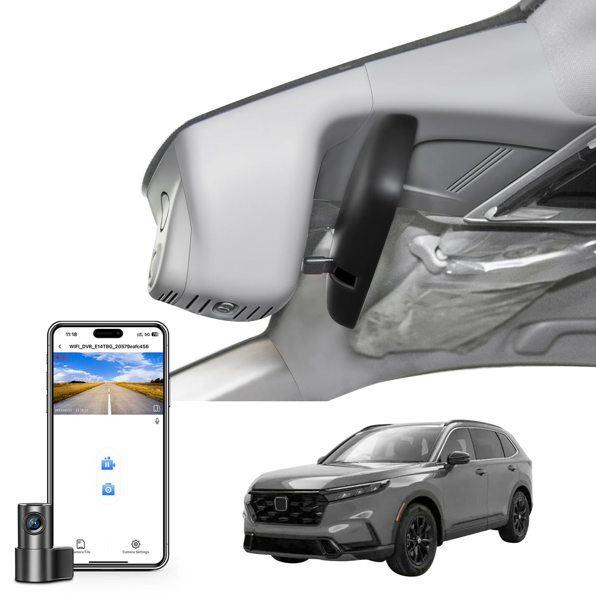 Mangoal Honda CR-V front dash cam in 4K for crisp daytime footage and evidence.