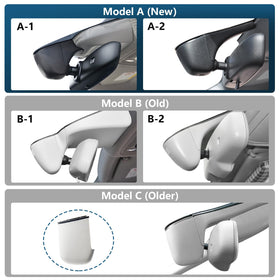 Mangoal OEM-look dash cam installation behind the rearview mirror maintains Audi profile