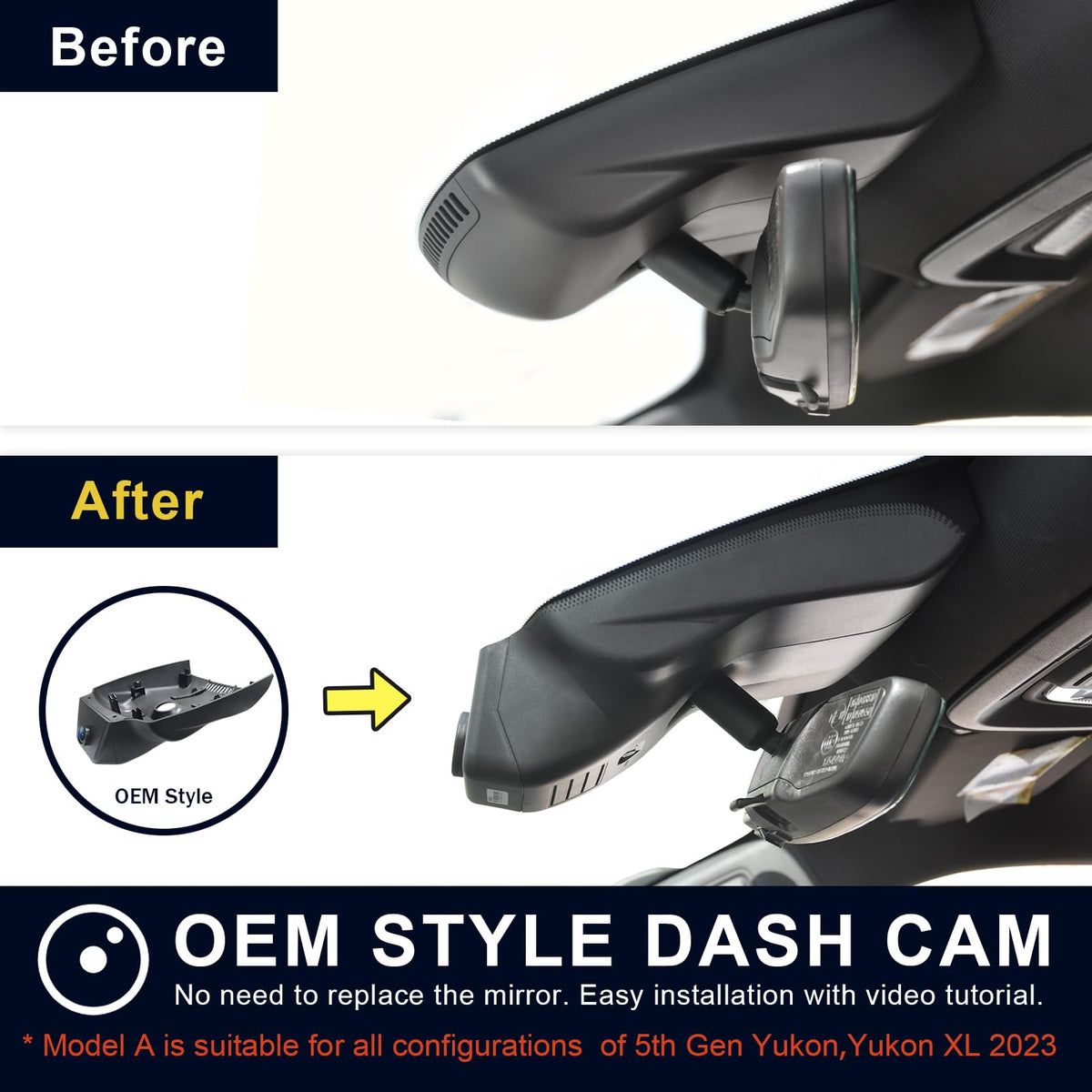 Mangoal OEM-look dashcam installation keeps wires hidden