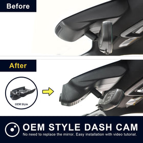 Mangoal OEM-look dash cam blends with Sierra interior styling