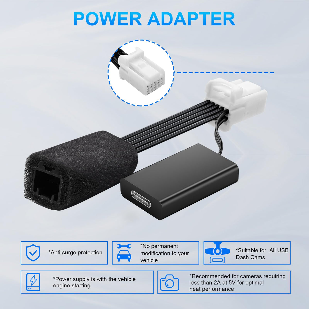 mangoal connector inside mirror bracket, confirms correct plug location benefit