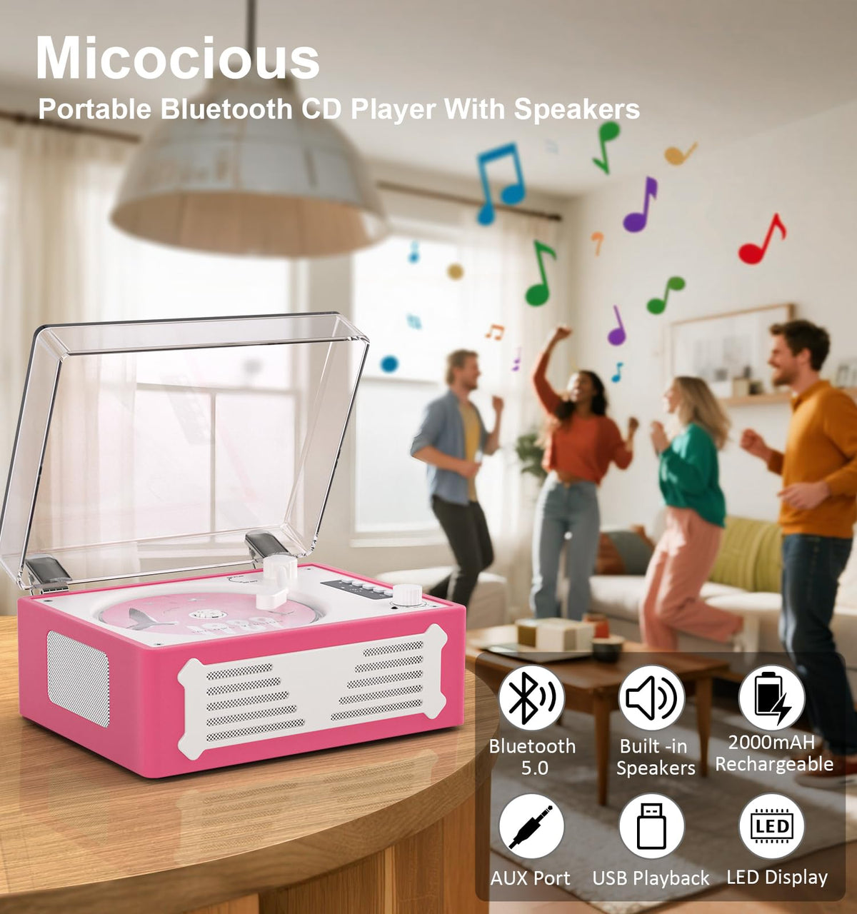 MANGOSTAN pink housing adds stylish, compact desktop appeal.