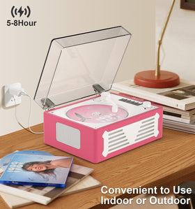 MANGOSTAN portable CD player TF card slot for flexible music sources.