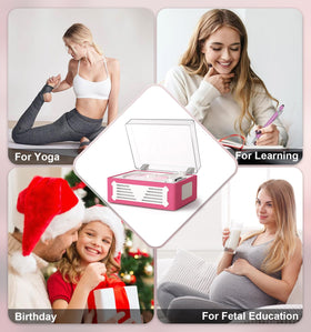 MANGOSTAN portable CD player supports USB drives for quick music access.
