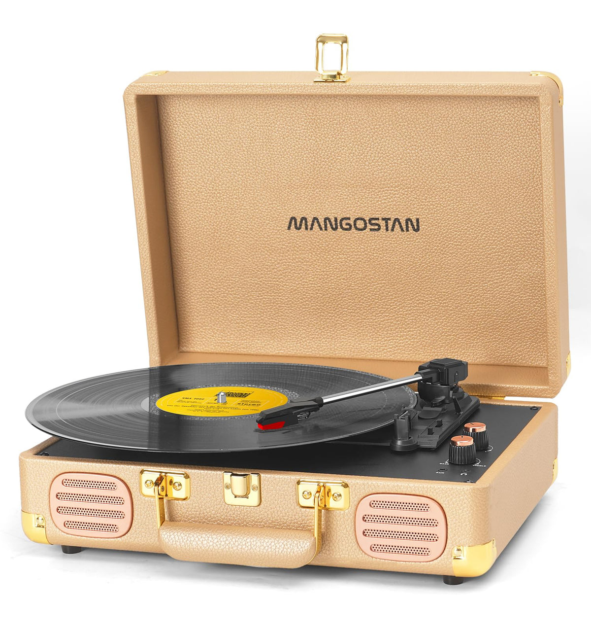 MANGOSTAN suitcase front view showing retro design and portable convenience