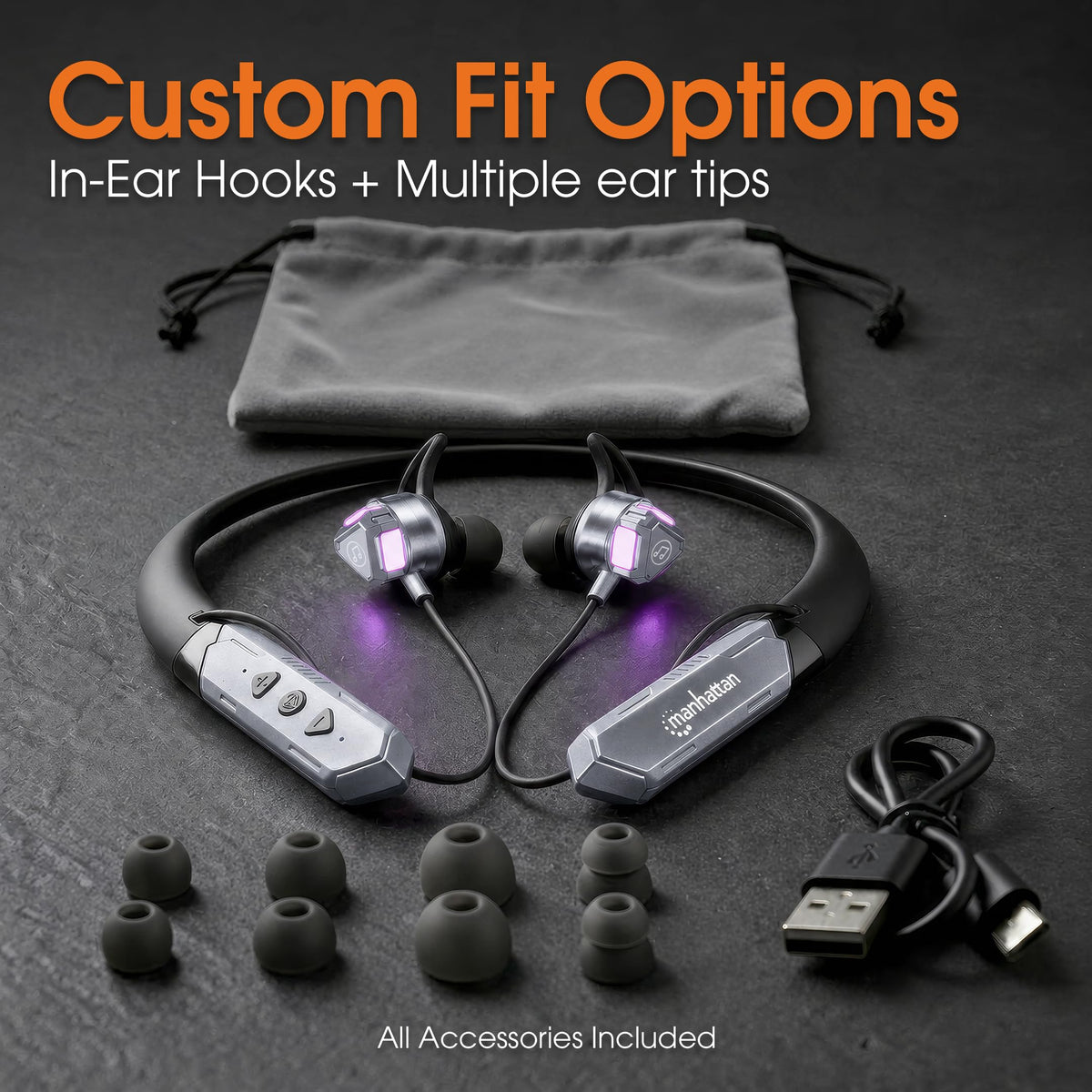 MANHATTAN retail packaging and label showing included features for buyer clarity benefit