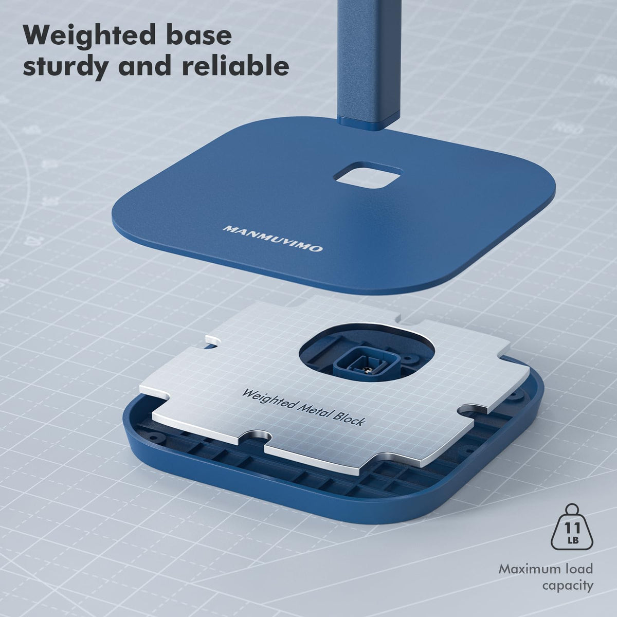 MANMUVIMO ABS plastic platform protects headphones and prevents scratches