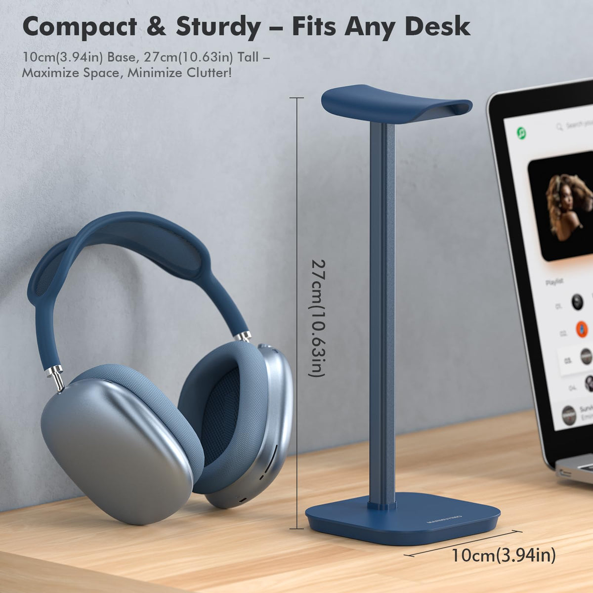 MANMUVIMO desktop headset hanger holds headphones neatly within reach