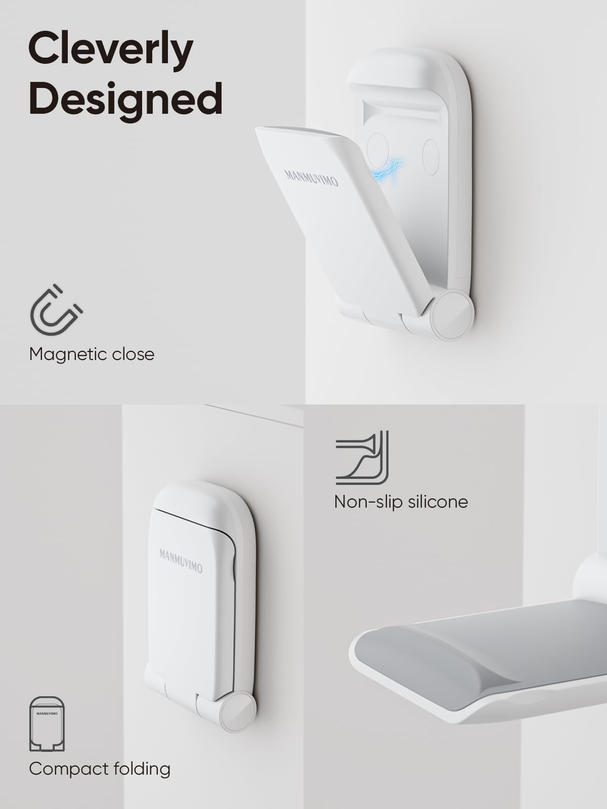  MANMUVIMO Headphone Stand 2-pack provides coordinated storage