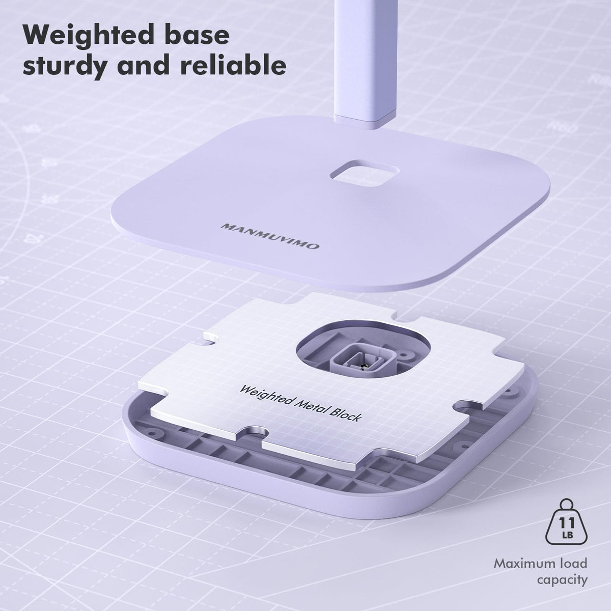 MANMUVIMO stand assembles in seconds for quick setup.