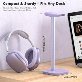 MANMUVIMO desktop headphone stand shows a tidy setup for easy access.