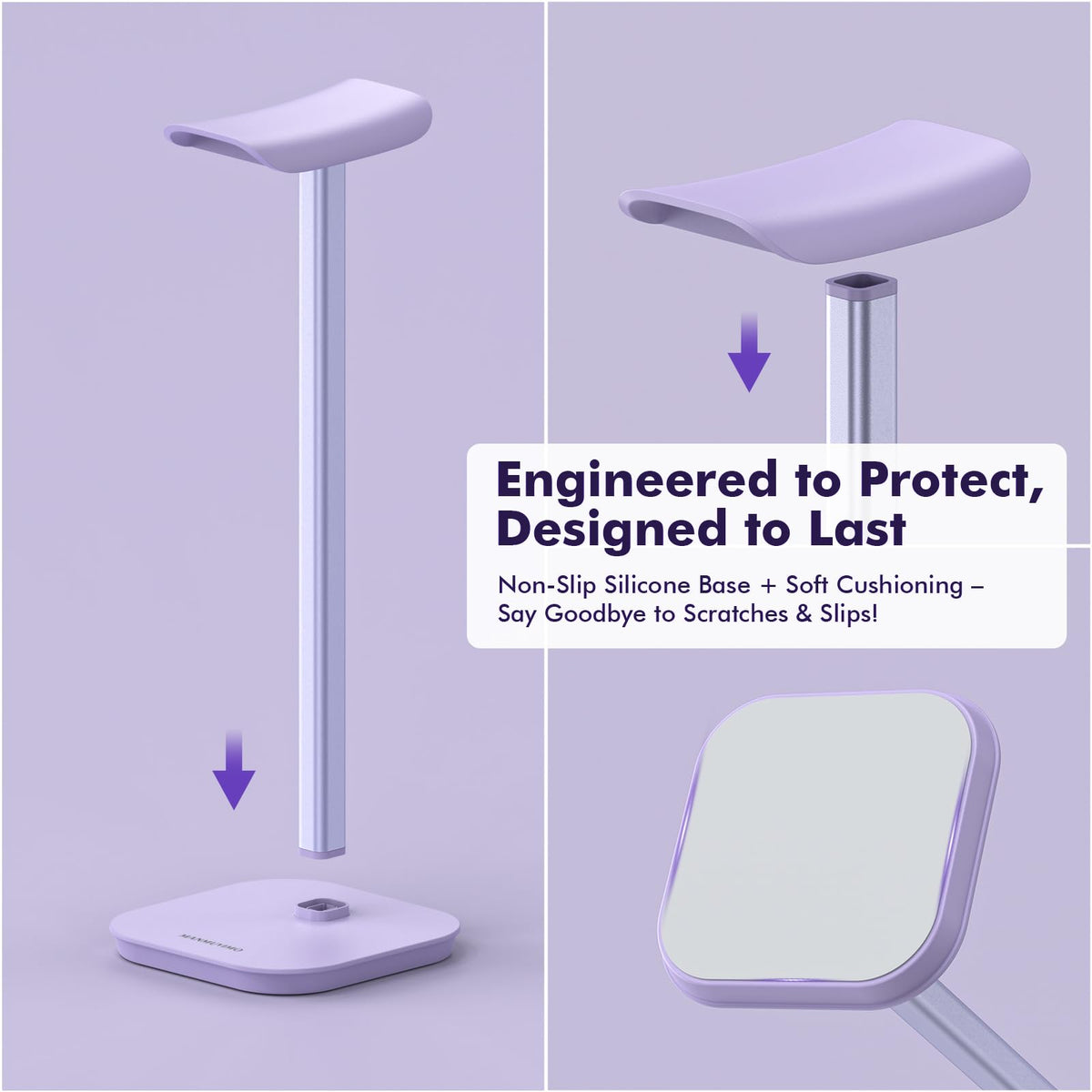 MANMUVIMO headphone stand supports many brands and headset models.