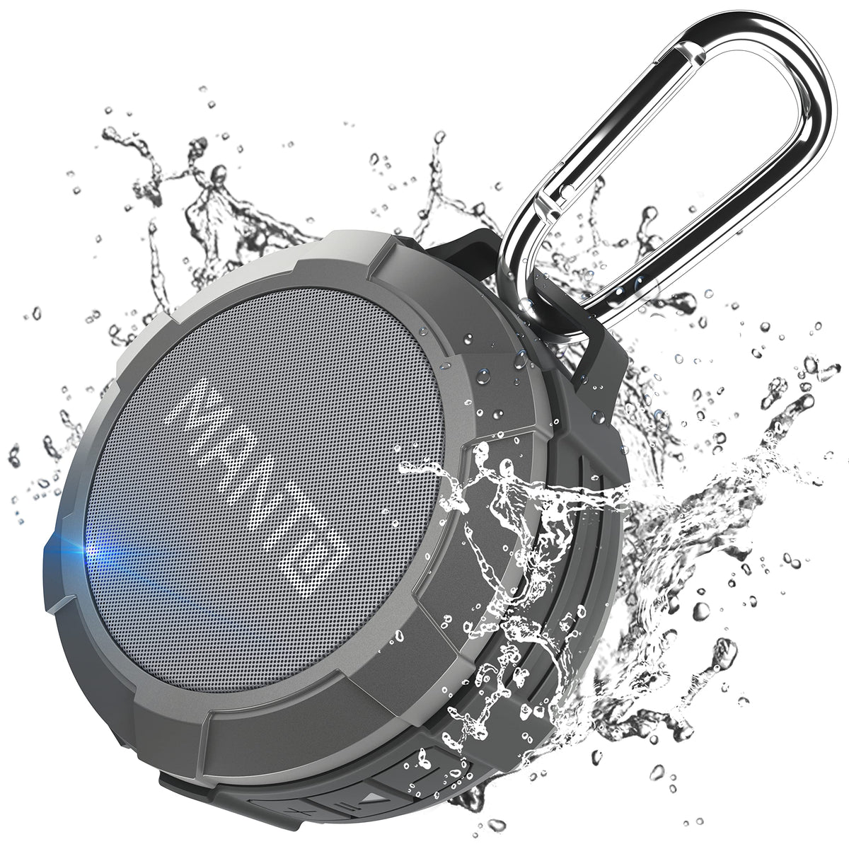 MANTO IPX5 waterproof Bluetooth speaker for splash-prone showers.