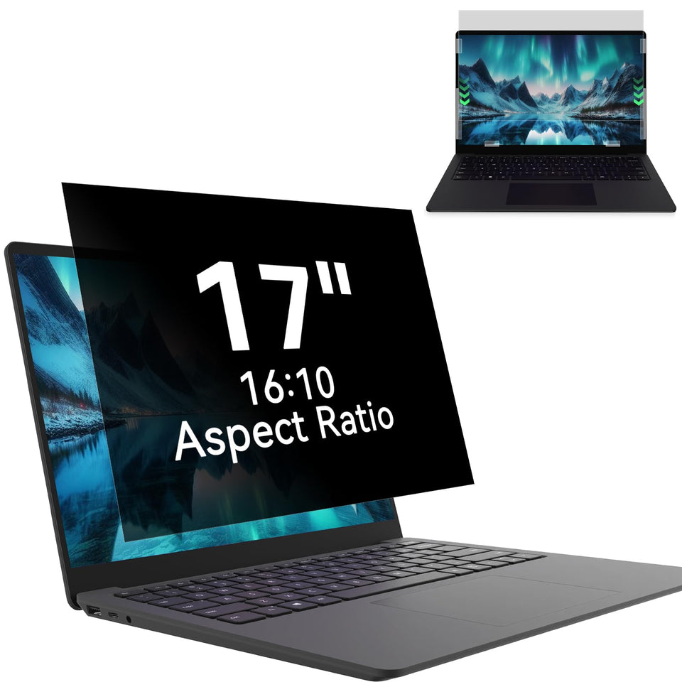 Mao Yeye front view on 17 inch laptop showing privacy effect and clarity