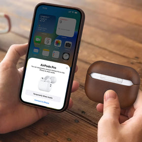 Maogoam AirPods Pro 2 case back sync button enables re-pairing without removal