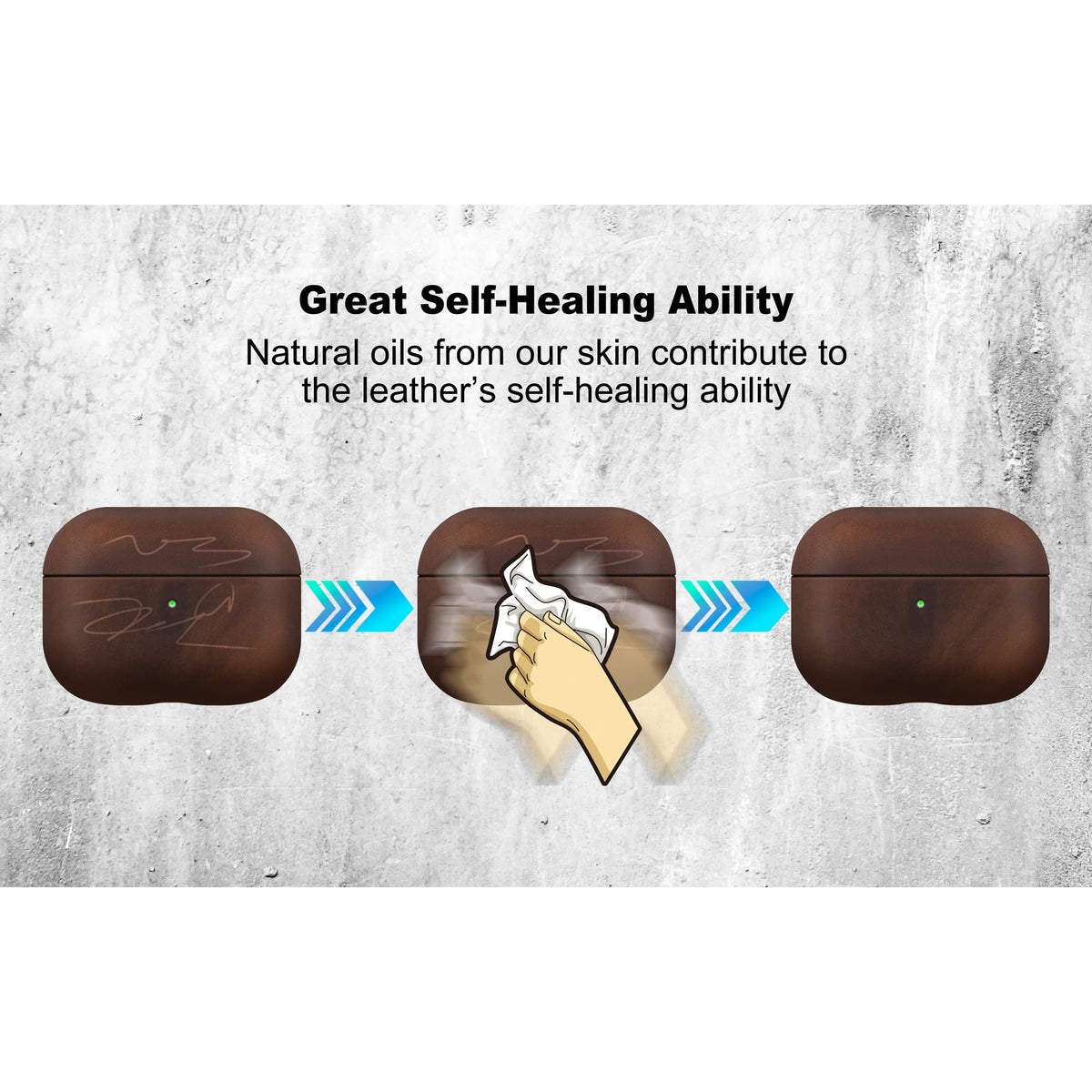 Oil wax Crazy Horse leather develops a rich patina over time