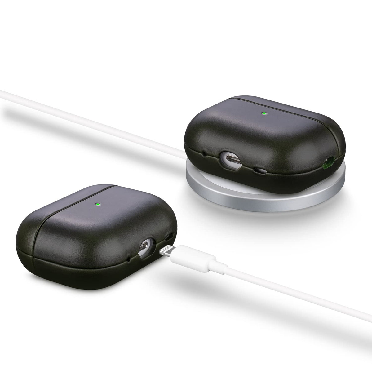 Maogoam AirPods Pro 2 leather case two-piece construction provides snug protection.