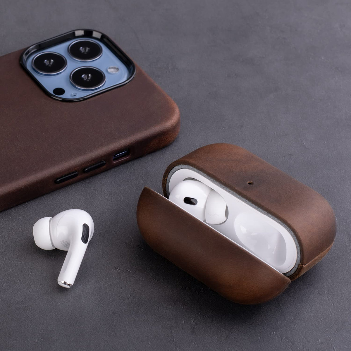 Two-piece Maogoam leather case for AirPods Pro 2 offers snug protection