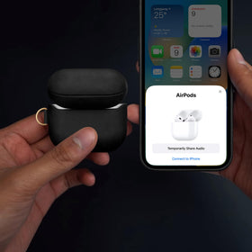 Maogoam AirPods 4 leather case includes anti-scratch film for reliable protection.
