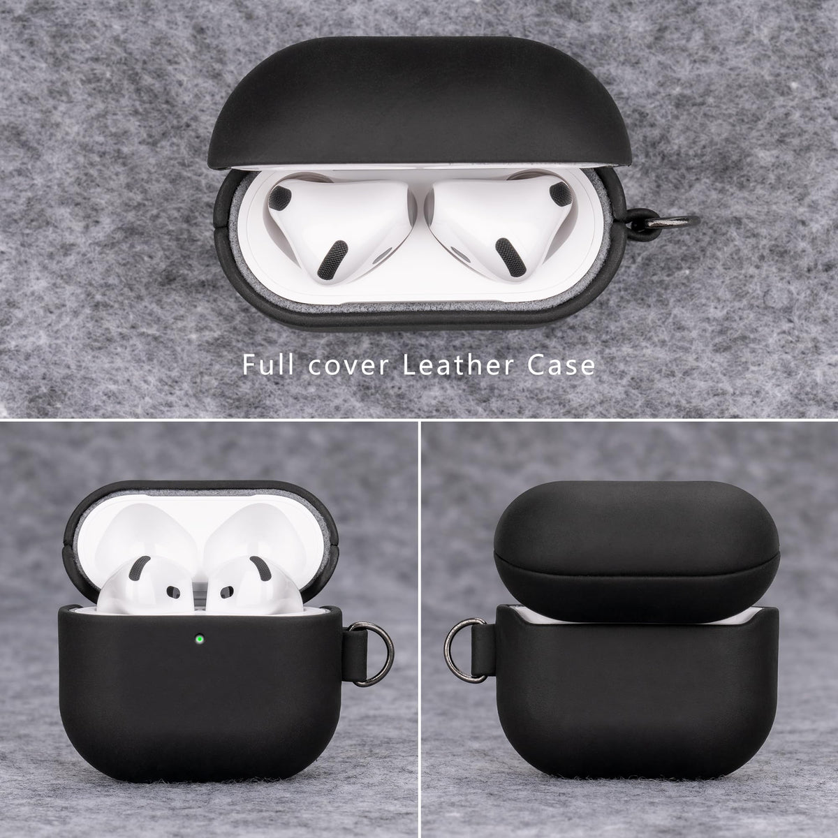 Maogoam AirPods 4 leather case ages gracefully with patina and slim protection.