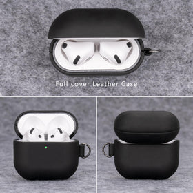 Maogoam AirPods 4 leather case ages gracefully with patina and slim protection.