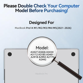 Mao Yeye 9H hardness shield for MacBook Pro 14 inch guards against scratches and dust.