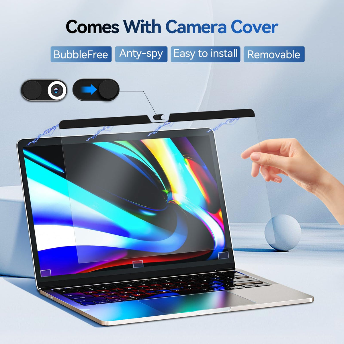 Mao Yeye removable blue light filter for MacBook Air 15 reduces glare on the screen