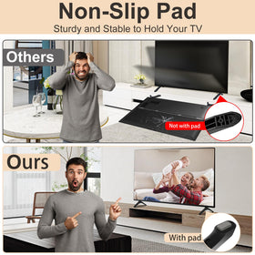 Maozhren black finish blends with modern entertainment centers.