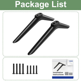 Maozhren TV stand legs on TV demonstrate immediate stability after attachment.