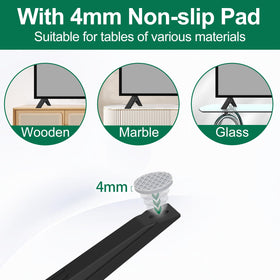 Maozhren TV leg next to ruler showing upgraded thicker longer dimensions