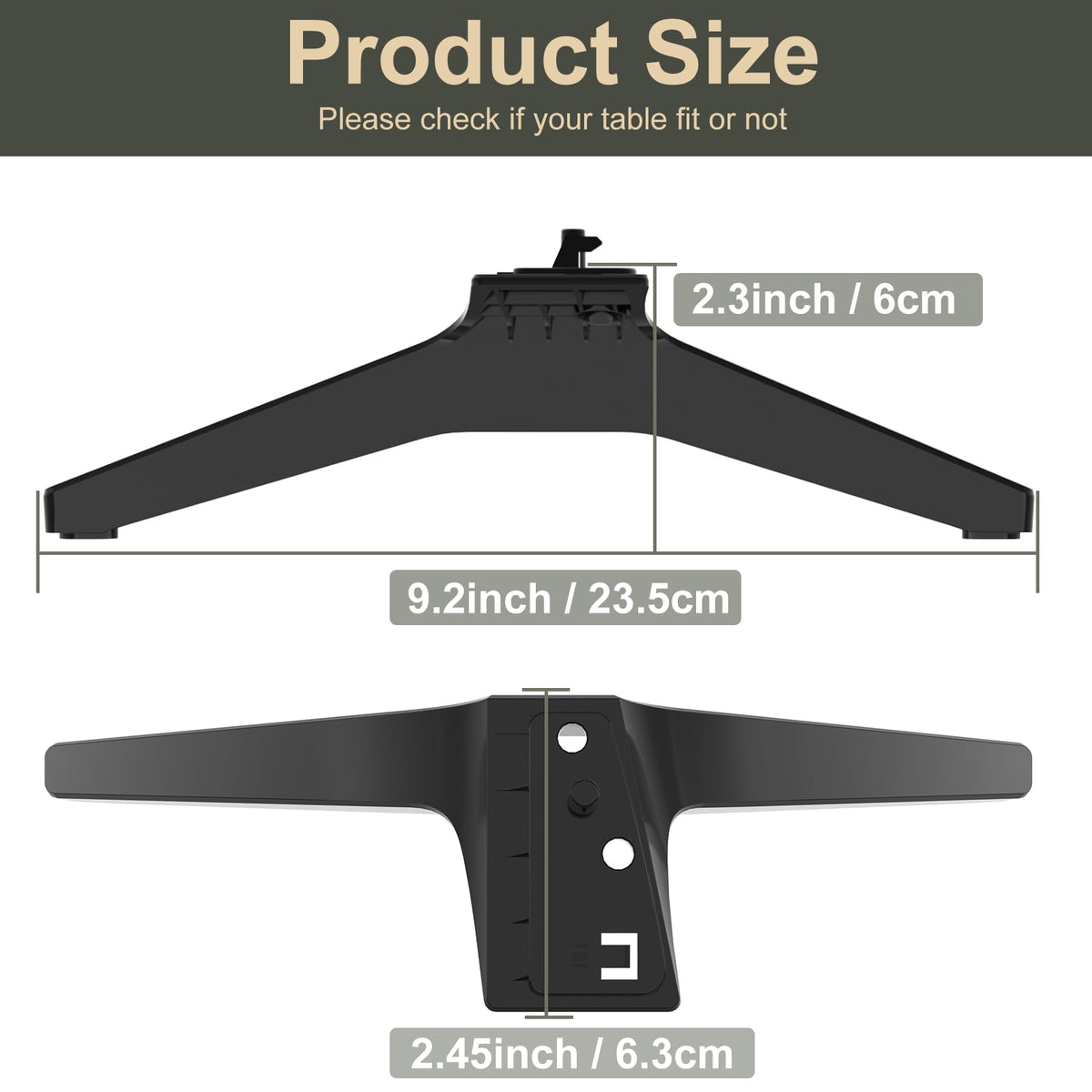 Maozhren 55UJ6540 legs fit overview for easy model matching.