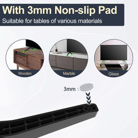 Maozhren LG TV legs for 55UN7300 improve stability and easy mounting without wall drilling.