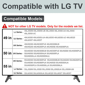 Close up of Maozhren stand legs fitting 49–55 inch LG models for stability
