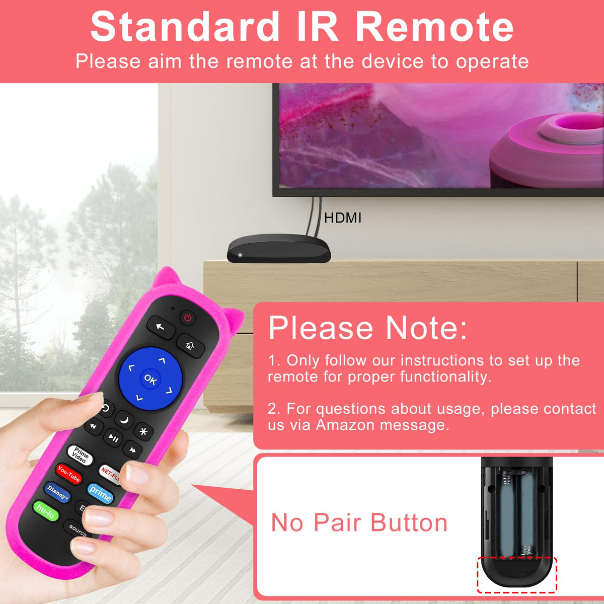 Maozhren remote with eight shortcut buttons speeds up streaming apps