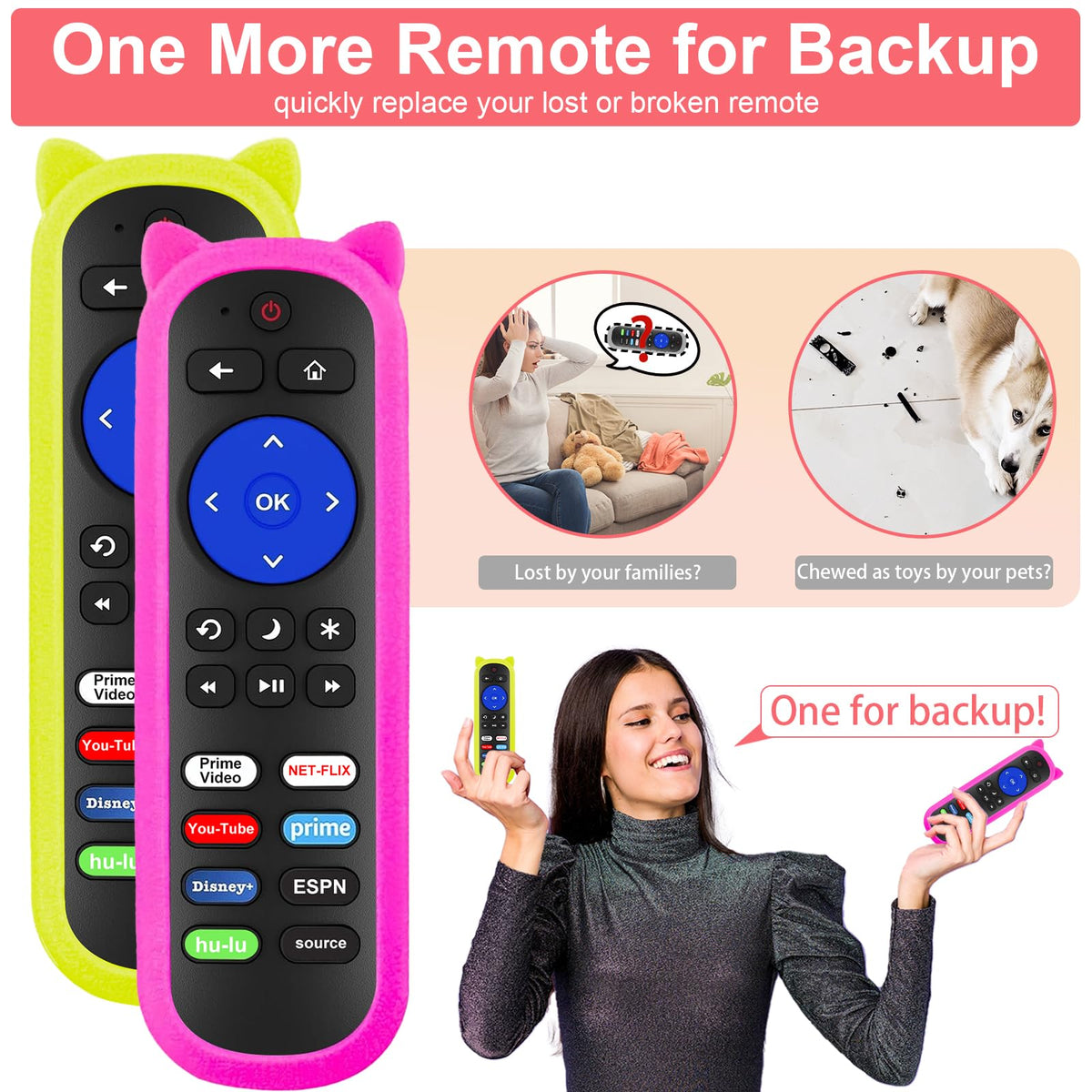 Maozhren Roku-compatible remote works with Roku Box and Roku TV models
