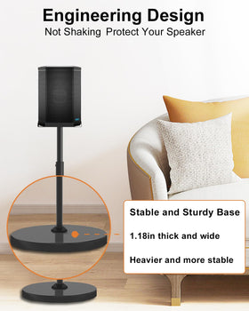 Maozhren stable base keeps speakers steady during use.
