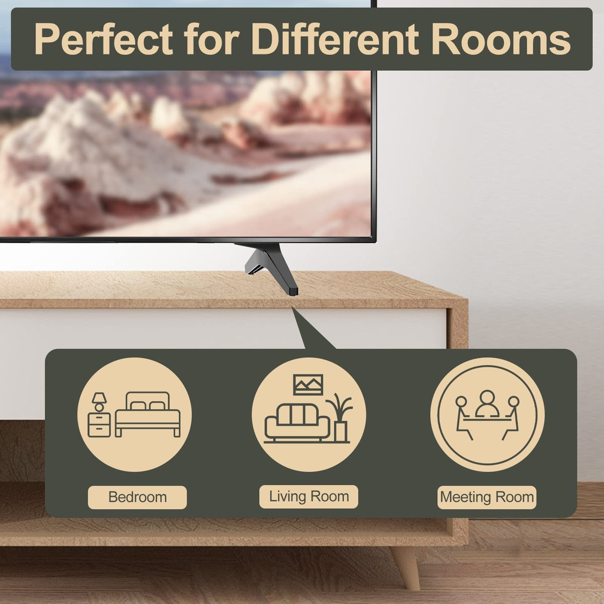 Maozhren sturdy legs offer durable support for LG TVs.