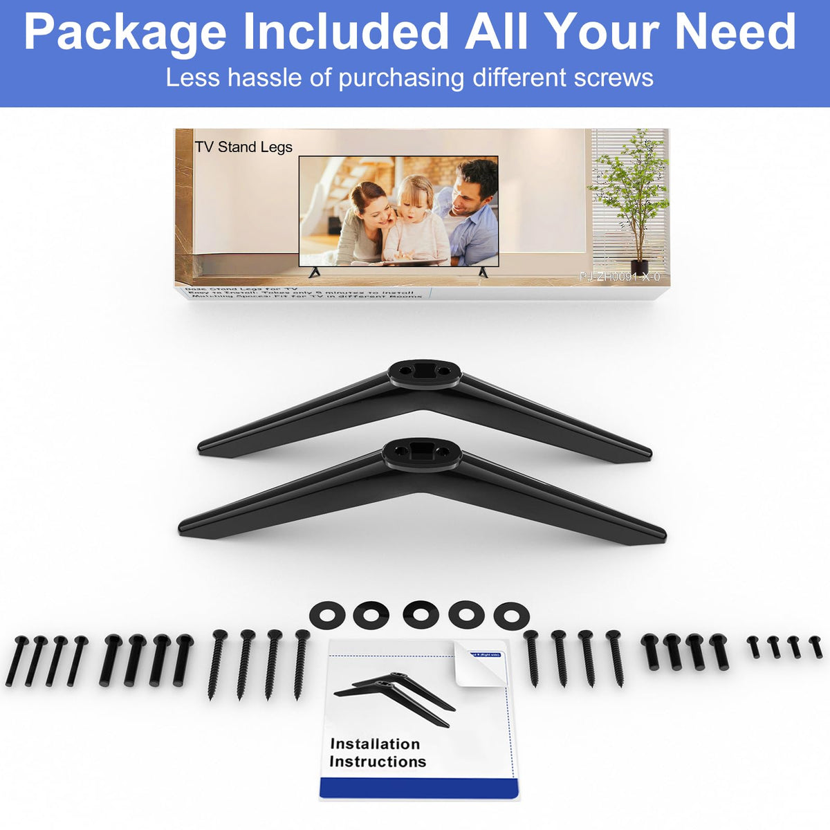 Maozhren ABS material for durable TV leg support.