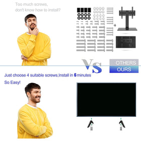Maozhren TV stand legs provide stable support on a cabinet.