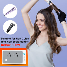Mapambo closeup of AC, USB-A and USB-C ports for simultaneous charging